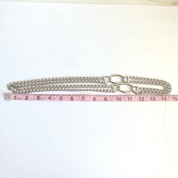 Napier Chunky Link Chain Necklace Double Layer Silver Statement Mob Wife 30” - Picture 9 of 9